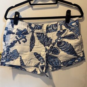 Lilly Pulitzer Blue and White Nautical Shorts